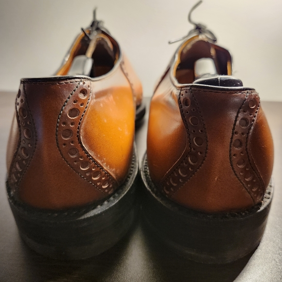 Vintage Weyenberg Massagic Cap-Toe Leather Dress Shoes 10.5B - Picture 3 of 9